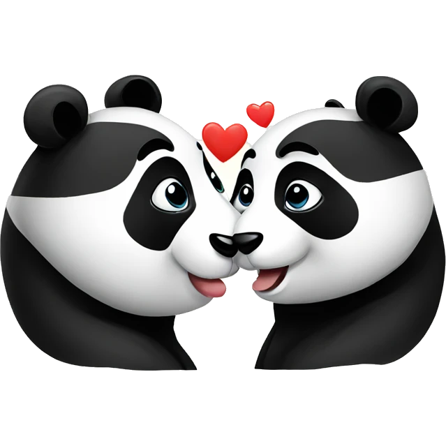 panda kissing panda  emoji