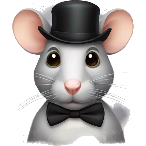 Rat with monocle emoji