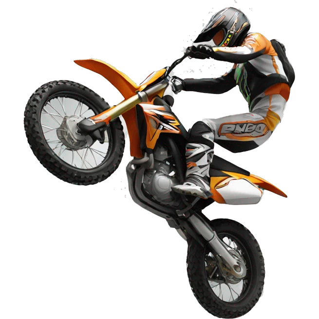 Motocross en wheeling emoji