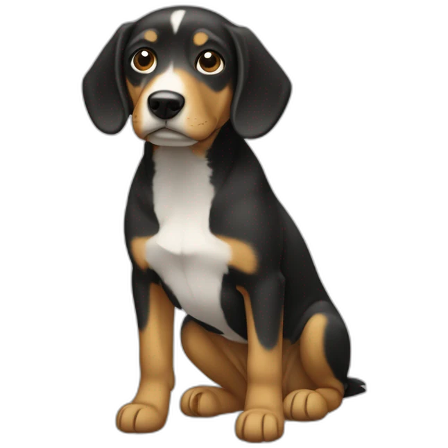 chien caché emoji