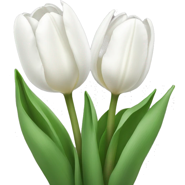 White tulips emoji