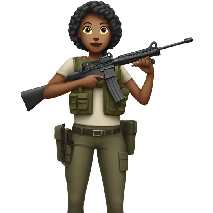 Women with rifle emoji