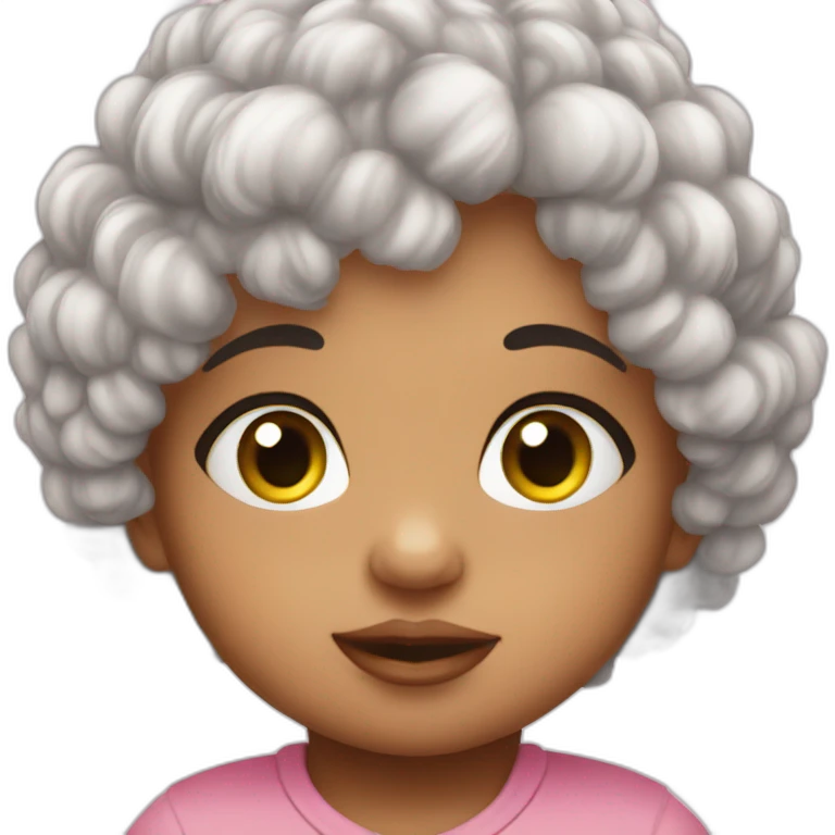 Baby whith long eyelashes emoji
