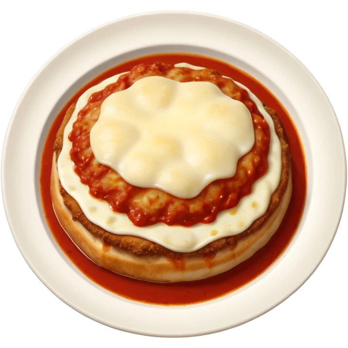 veal parmesan on a dish emoji