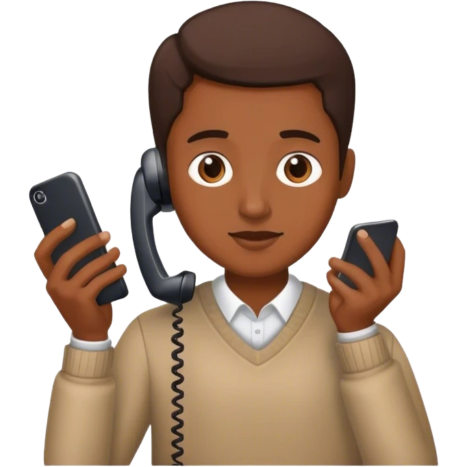 Person taking phone emoji