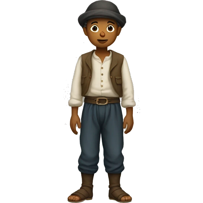 A peasant child in pants emoji