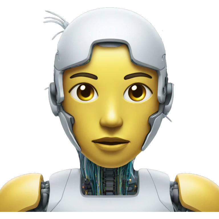 errored cyborg with wires and circuits  emoji
