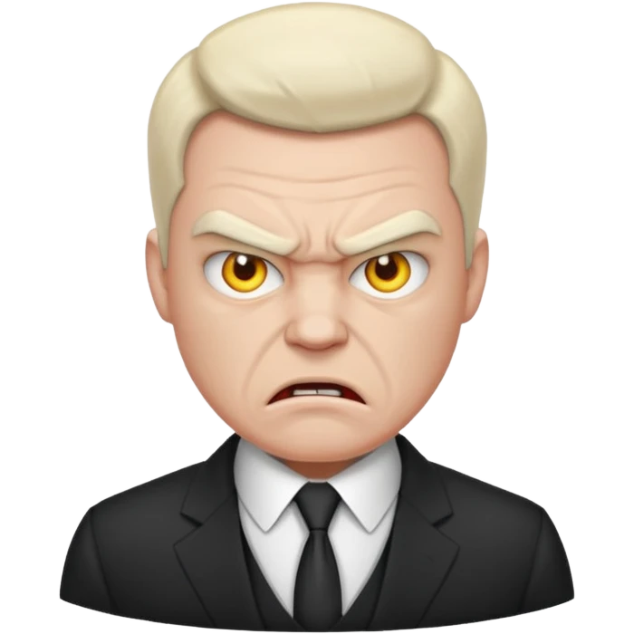 very angry male boss in suit emoji