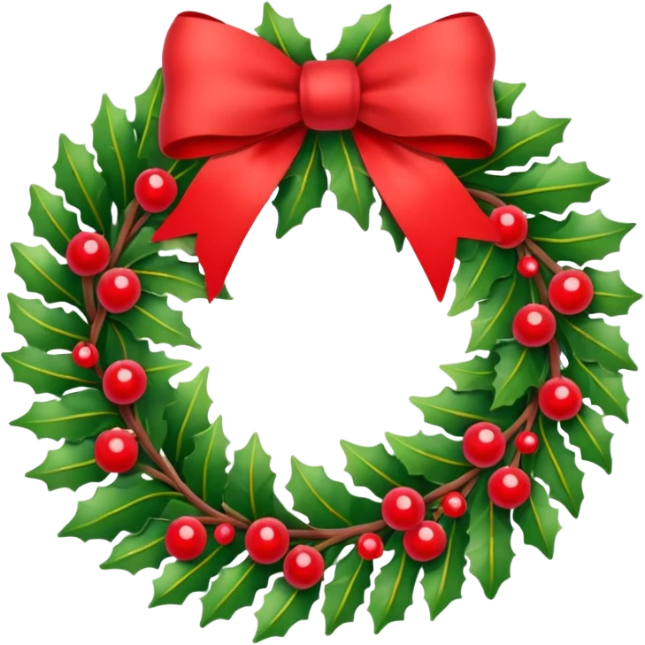 christmas wreath emoji