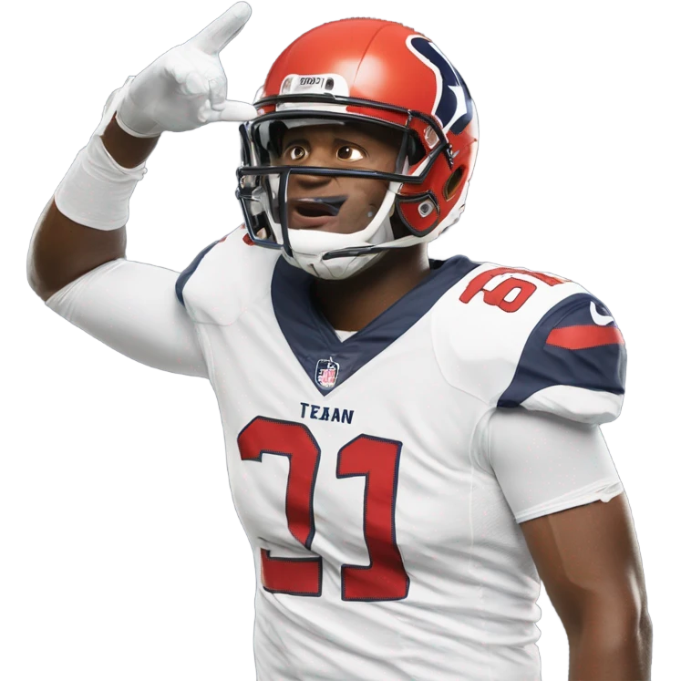 Houston Texan throwing up h town emoji