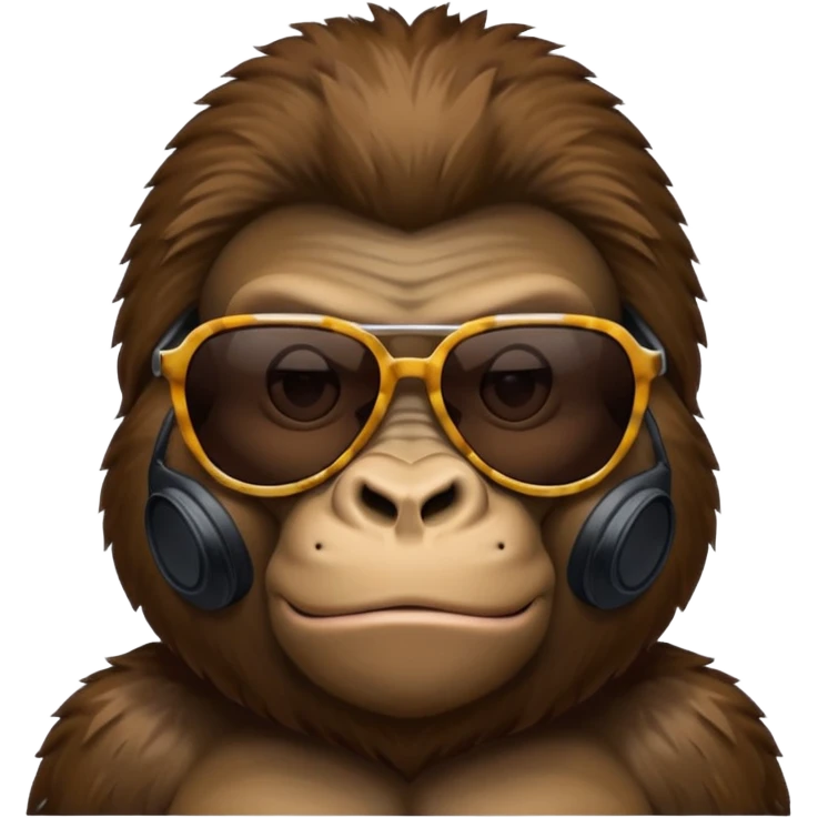 Buff gorilla wearing sunglasses  emoji
