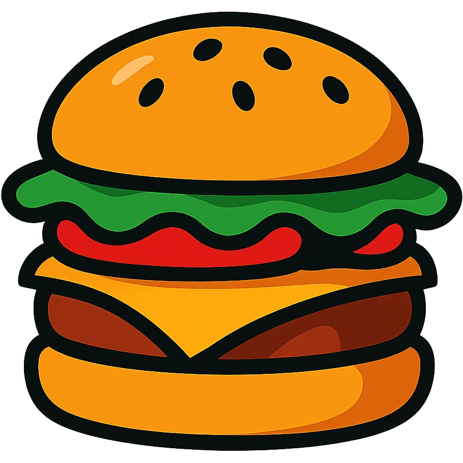 cartoon burger emoji