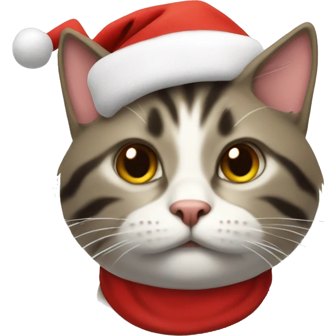 Cat with Santa hat emoji