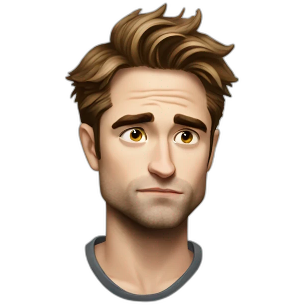 Robert Pattinson thinking emoji