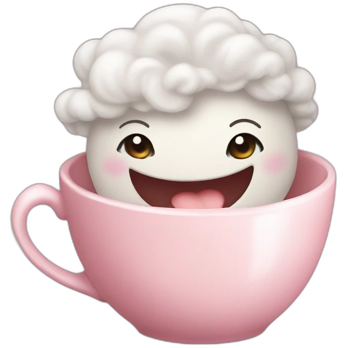 Laughing out loud cute teacup  emoji
