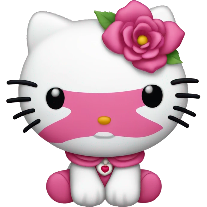 Hello kitty en rose emoji