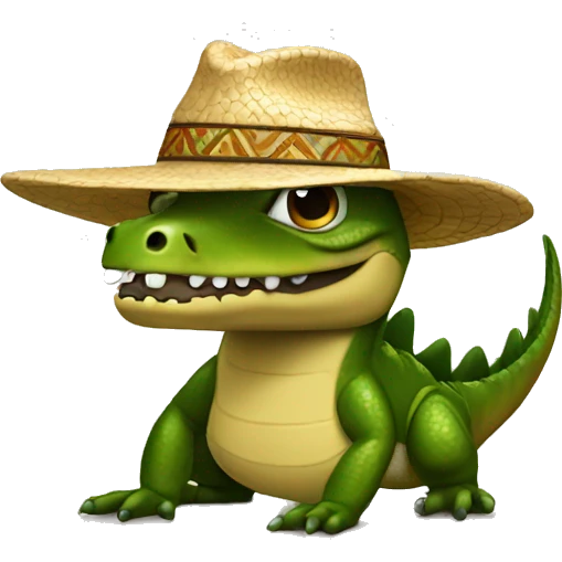 Cocodrilo con sombrero  emoji