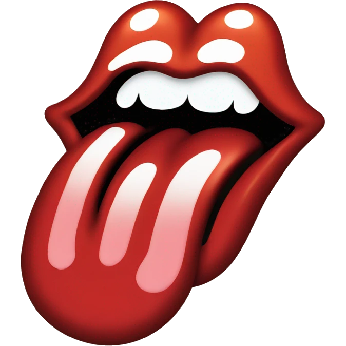 Rolling Stones tongue logo emoji