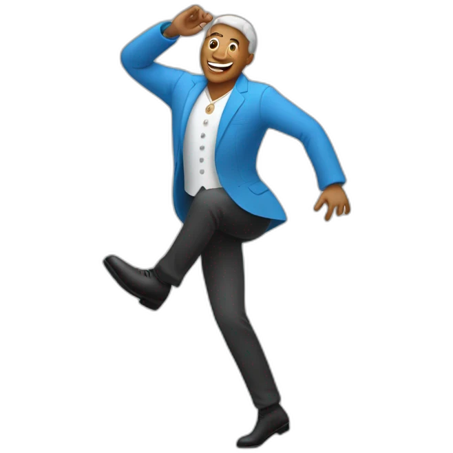 Un homme abiller en noël qui danse  emoji