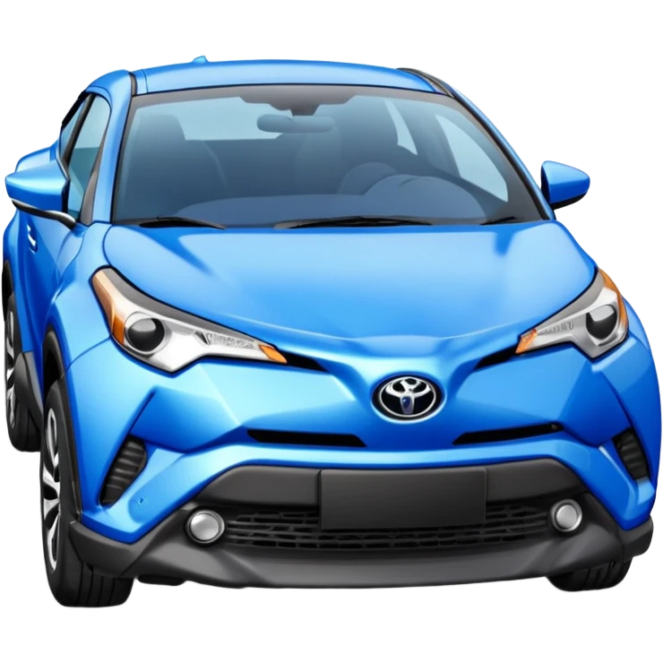 toyota chr bleue accidentée emoji