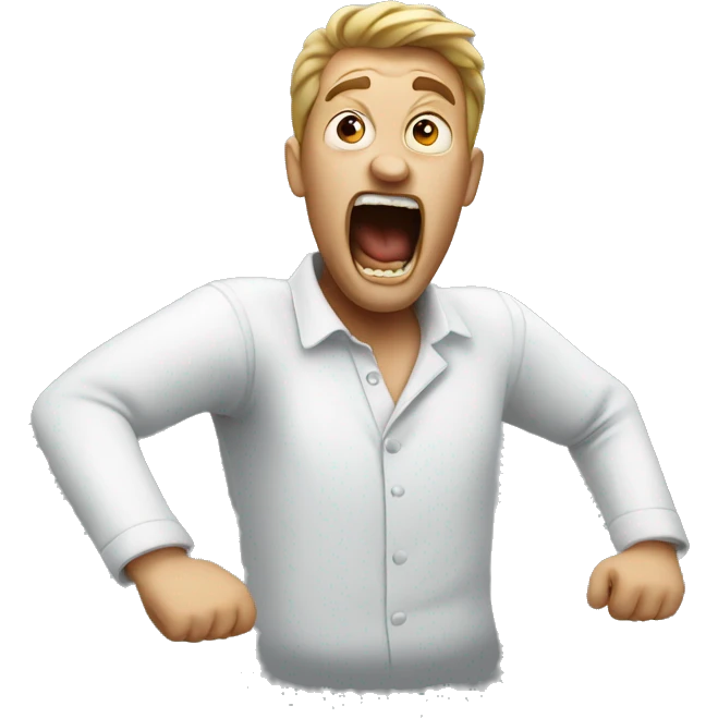 MAN SCREAMING FROM BACK PAIN emoji