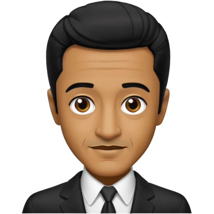 Sammy Davis Jr with black hair emoji