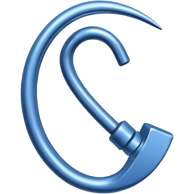 A blue hook in a circle emoji