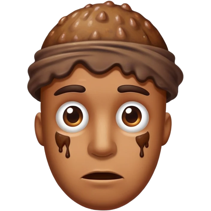man with poop on his head emoji