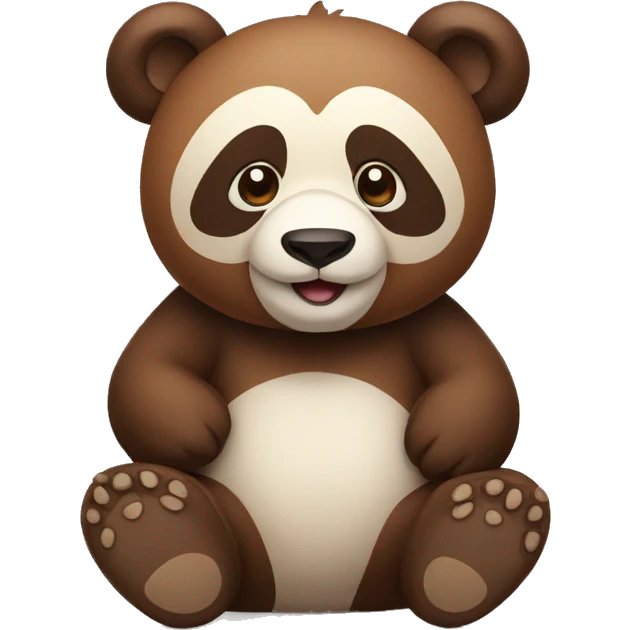 Brown panda bear emoji