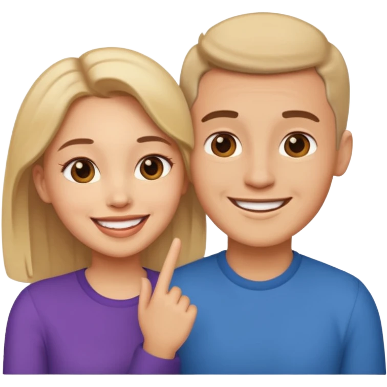 couple in love talking emoji