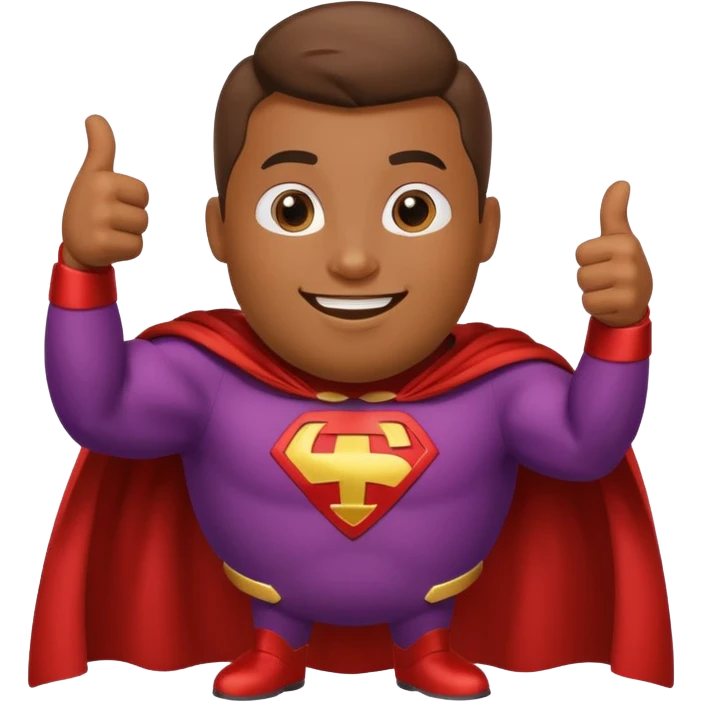 a superhero potato doing thumbs up emoji