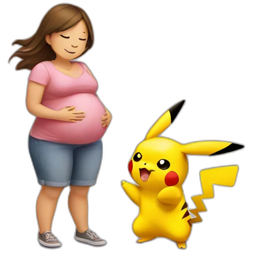 pikachu-third-trimester-pregnant emoji