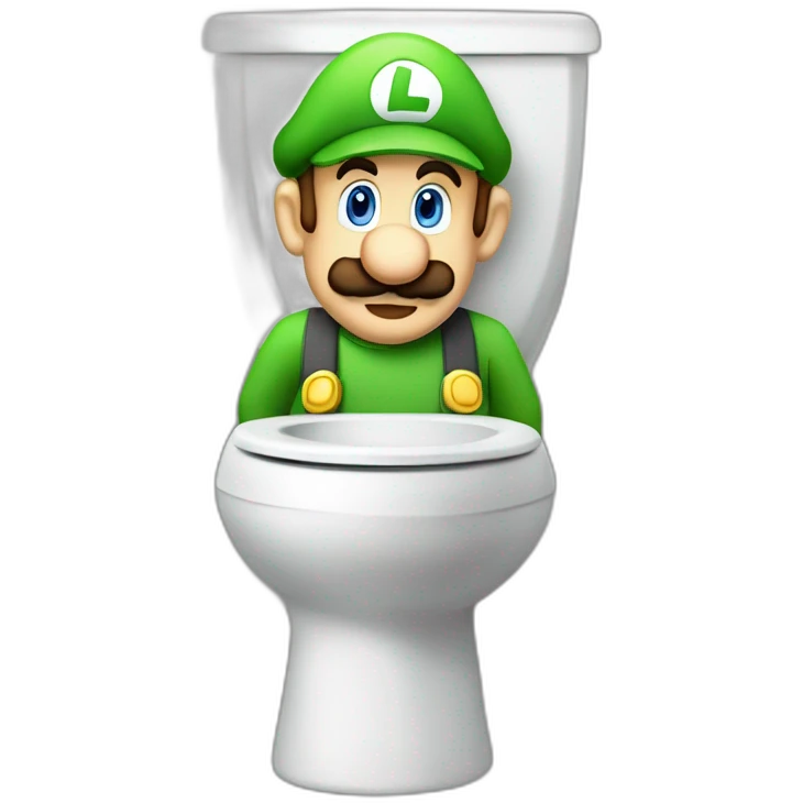 luigi-in-toilet-seat emoji