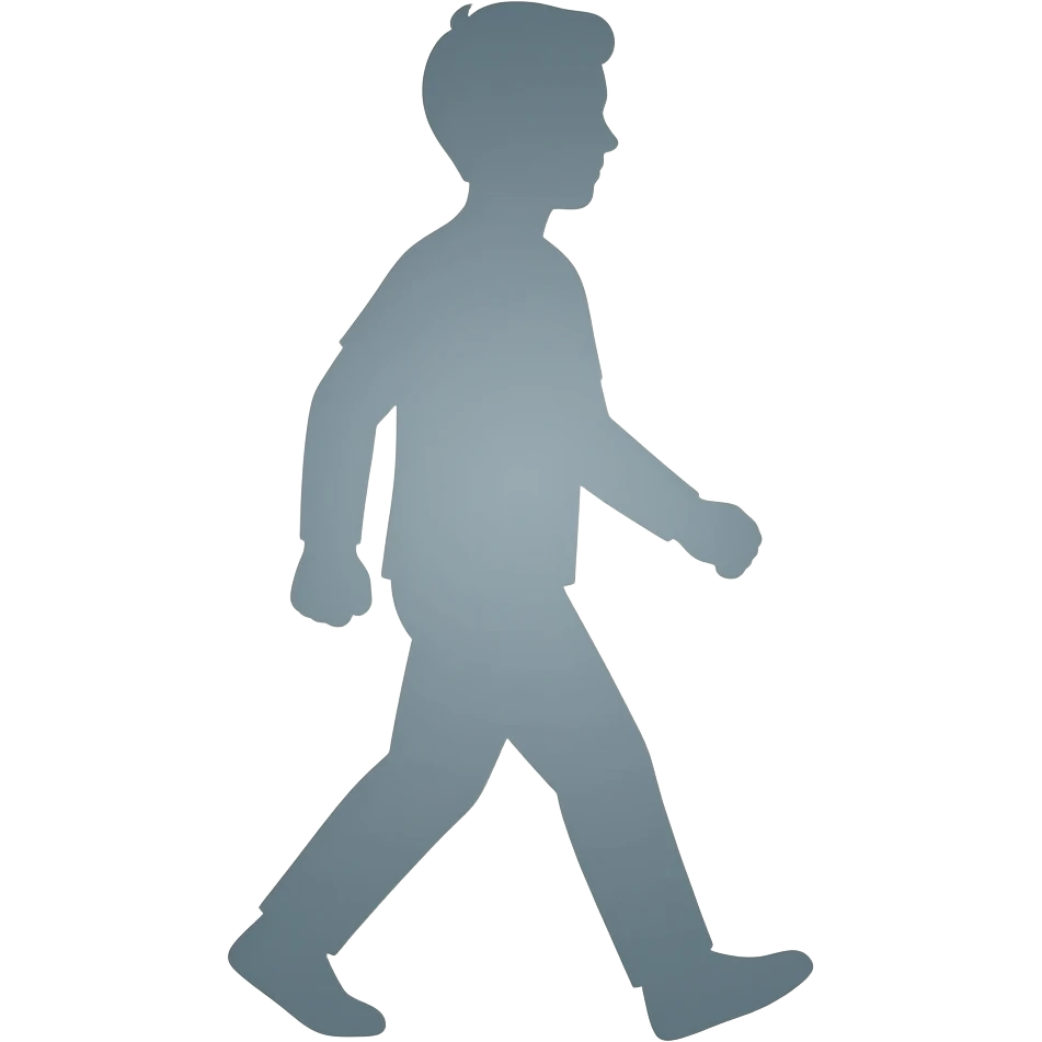 gray walking silhouette emoji