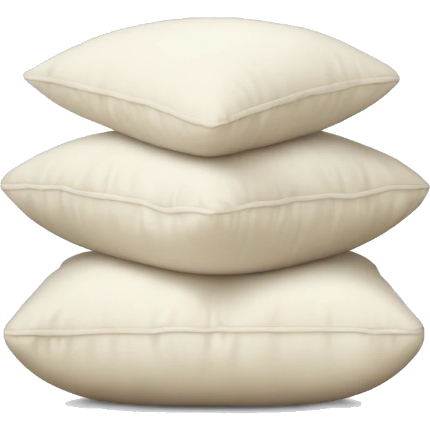Stack of Cream colored small pillows emoji