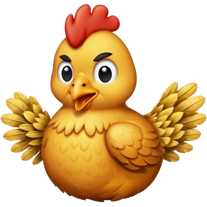 Chicken chocking itself emoji