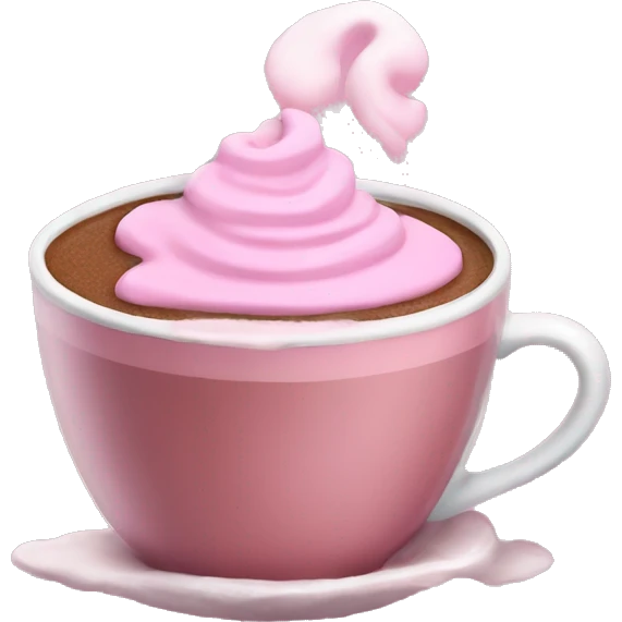 Pink hot chocolate  emoji