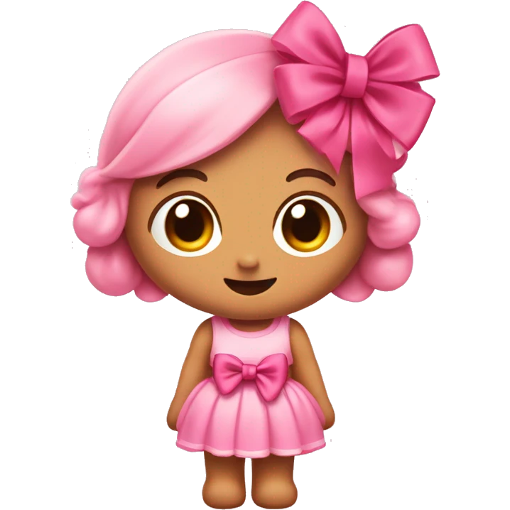 Cinnamorol wearing a pink dress with ribbons and a cute pink bow on his head emoji