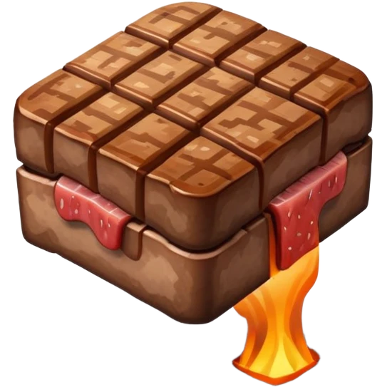 Minecraft steak emoji