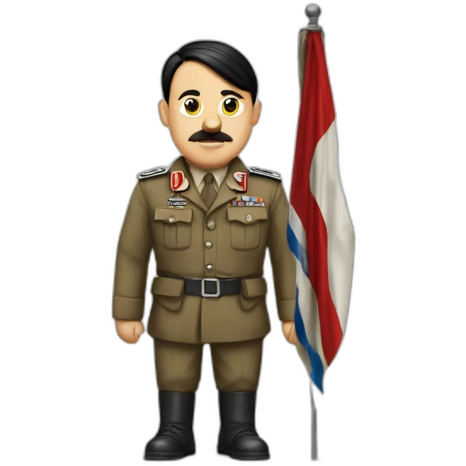 Hitler qui porte le drapeau de Israël emoji