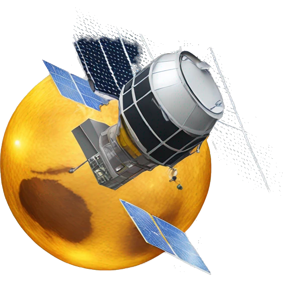 A satellite with three solar panels emoji