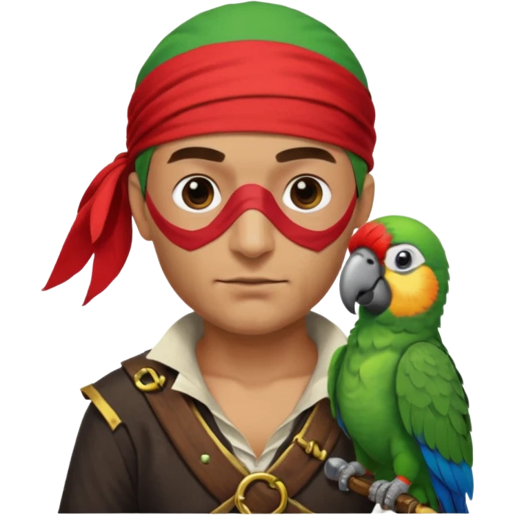pirate and parrot emoji