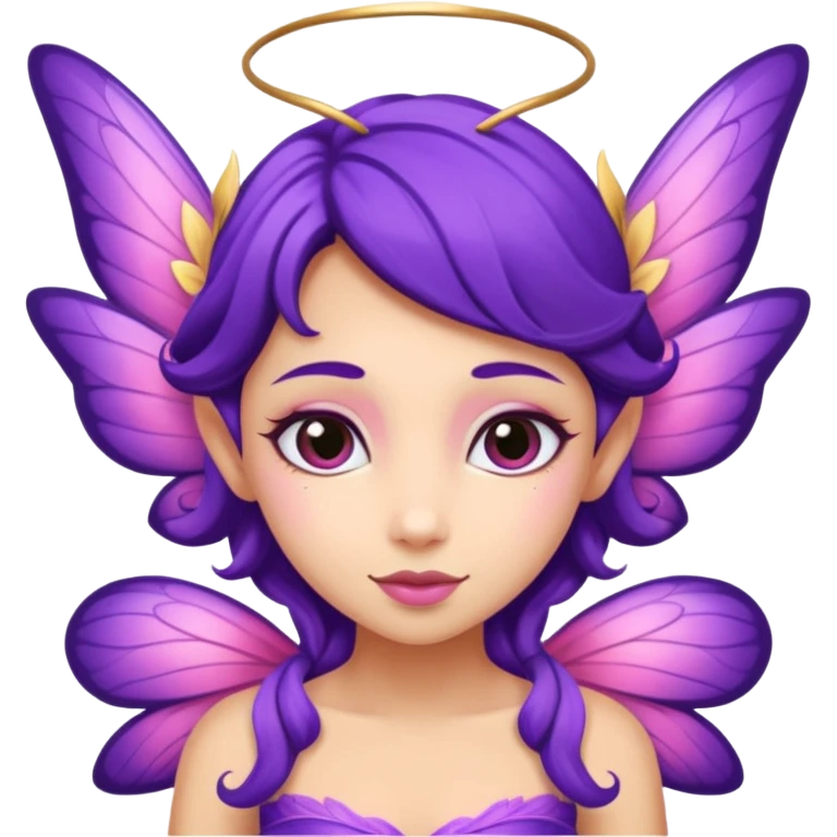 royal purple and pink buttery fairy combined emoji