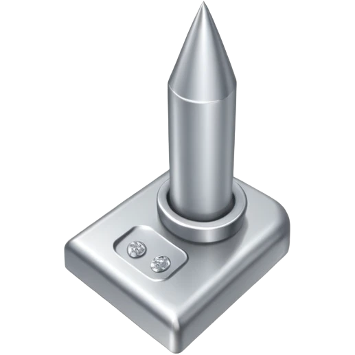 hardware wall nail, metallic emoji