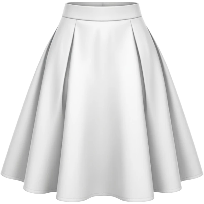 create a white midi skirt whitout pleats emoji