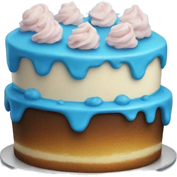 Blue cake emoji