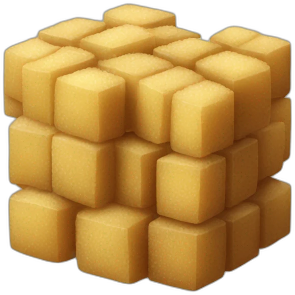 raw brown sugar cane cubes emoji