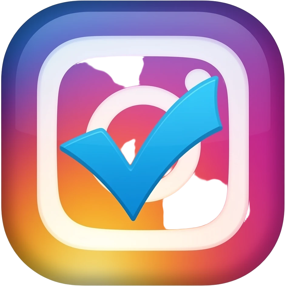 Blue tick of instagram emoji