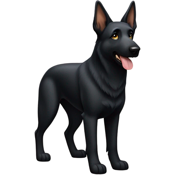 Black German Shepherd  emoji