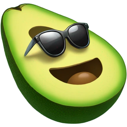 Avocado wearing sunglasses on a pool floaty  emoji